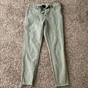 Olive green skinny jeans